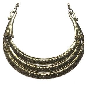 Antique Gold Greek Boat Style Necklace